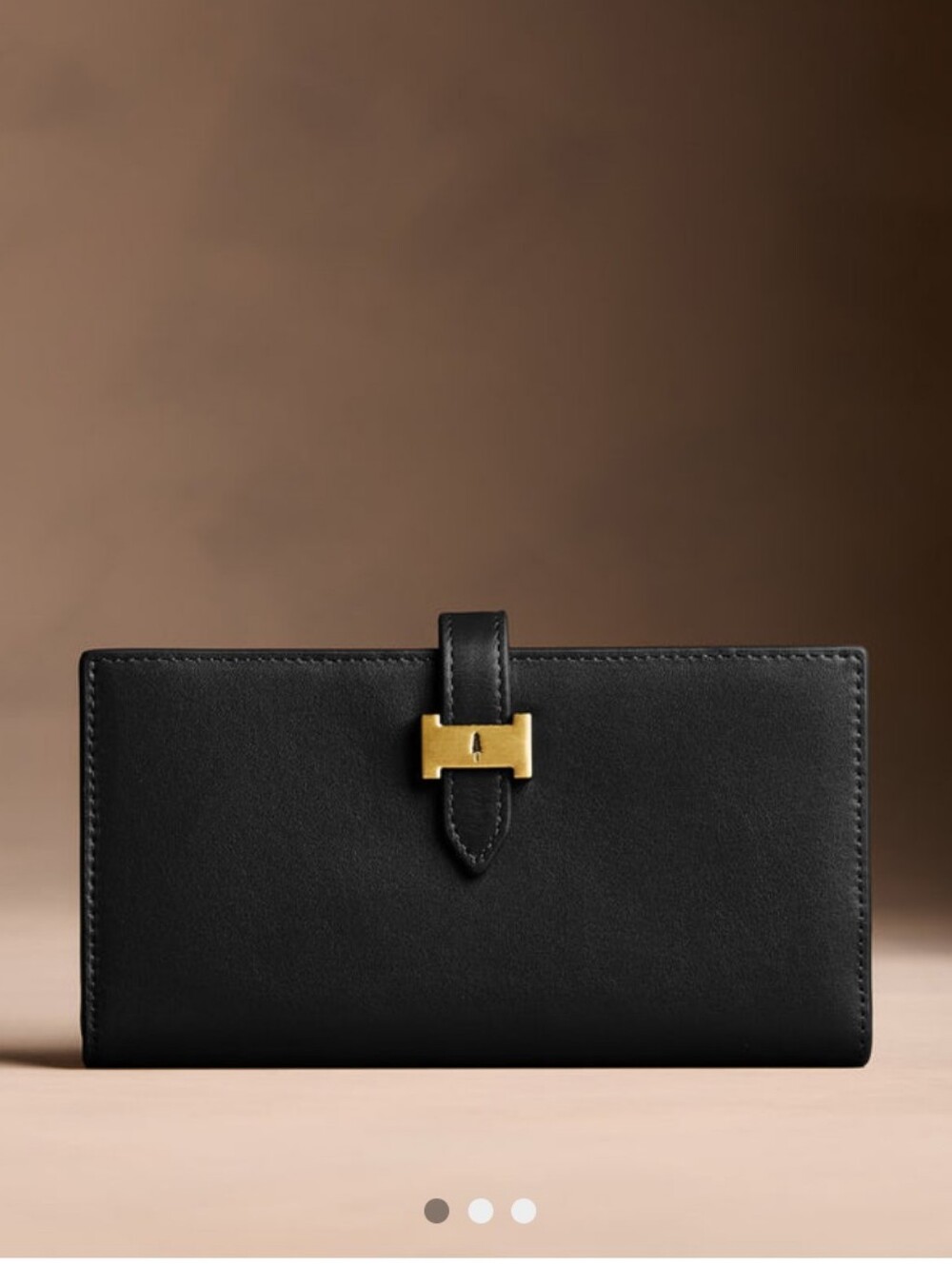 New PLG Large Horizon Wallet--Onyx Leather